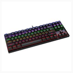 Picture of T-Dagger Corvette Rainbow Colour Lighting|150cm Cable|10-Keyless Short Body Design|Blue Switch|Mechanical Gaming Keyboard - Black