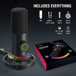 Picture of FIFINE MIC K658 USB DYNAMIC with Shock Mount - RGB