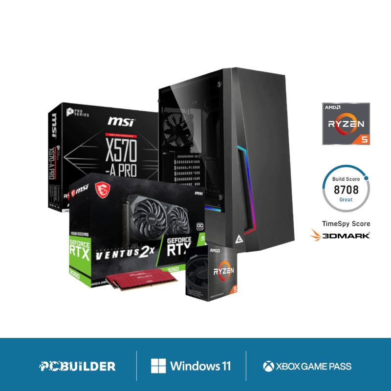 Picture of PCBuilder Ryzen 5 5600X SNOWSTORM Windows 11 Gaming PC