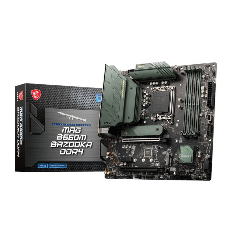 Picture of MSI MAG B660M BAZOOKA DDR4 Intel LGA1700 mATX Gaming Motherboard