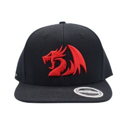 Picture of REDRAGON PREMIUM SNAPBACK FLAT PEAK CAP - BLACK