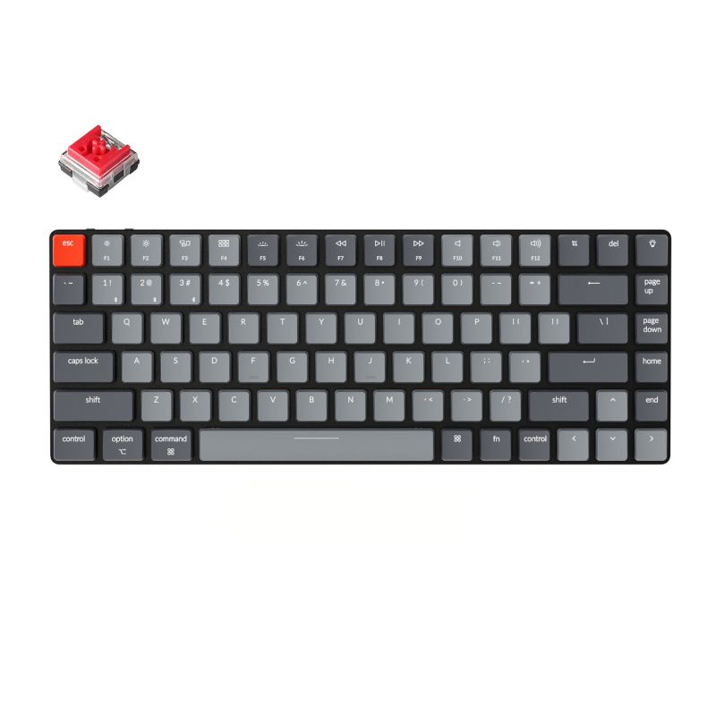 Picture of KeyChron K3 84 Key Optical Mechanical Hot-Swappable Mechanical Keyboard White LED Red Switches