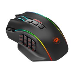 Picture of REDRAGON PERDITION PRO 16000DPI RGB Wireless MMO Ergo Gaming Mouse - Black