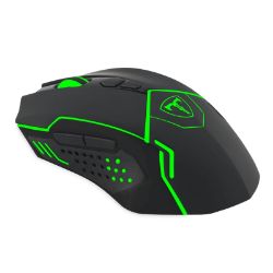 Picture of T-Dagger Aircraftman 2400DPI 8 Button|Ambi-Design|Green Backlit Gaming Mouse - Black