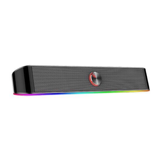 Picture of REDRAGON 2.0 Sound Bar ADIEMUS 2 x 3W RGB USB|Aux PC Gaming Speaker - Black