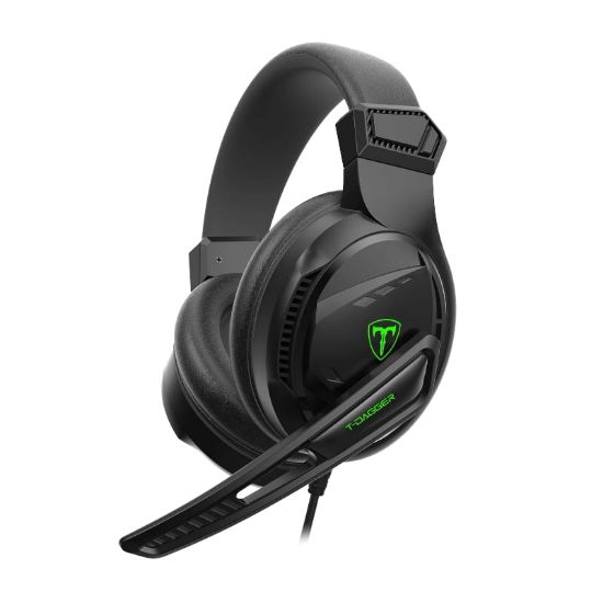 Picture of T-Dagger McKinley AUX|Boom Mic|Inline Controller Over-Ear Gaming Headset - Black