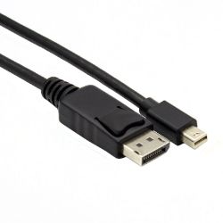 Picture of GIZZU Mini DP to DP 4k 30Hz|4k 60Hz 1.8m (Thunderbolt 2 compatible) Cable - Black