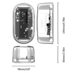 Picture of ORICO USB-C 2.5" / 3.5" HDD|SSD Dock Transparent