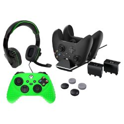 Picture of Sparkfox Xbox Series X Combo Gamer Pack with Headset|Grip Pack|Controller Skin|Charging Dock|2 x Batteries