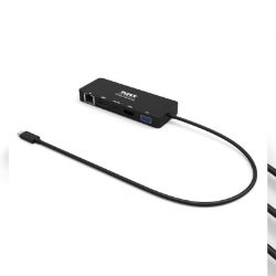 Picture of Port USB Type-C to 1 x RJ45|1 x USB3.0 SS|1 x Type-C 85W PD|1 x HDMI2.0|1 x VGA 30cm Cable Dock - Black