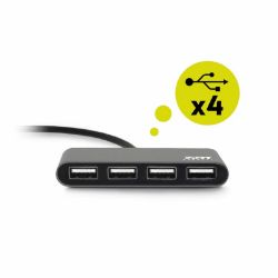 Picture of Port USB Type-C to 4 x USB2.0 480Mbs 4 Port Hub - Black