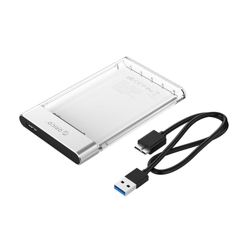 Picture of ORICO 2.5" USB3.0 HDD Enclosure Micro USB 3.0 - Transparent