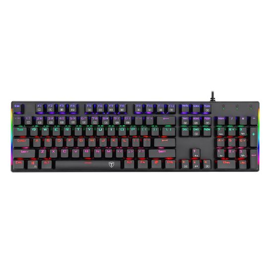 Picture of T-Dagger Naxos Rainbow Colour Lighting|150cm Cable|Mechanical Gaming Keyboard - Black