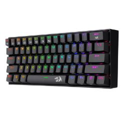 Picture of REDRAGON DRACONIC Mechanical 61 Key|Bluetooth 5.0|RGB 9 Colour Modes|Rechargable Battery|Type-C Charging Cable Gaming Keyboard - Black