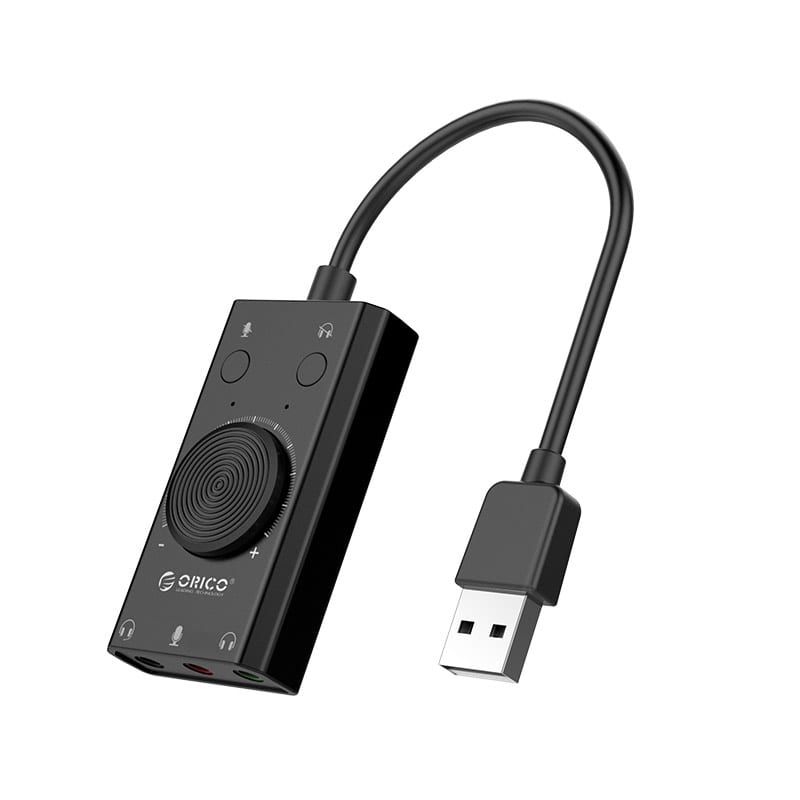 Picture of ORICO SC2 USB to 3.5mm Dual headphone External Sound Card with Volume Control