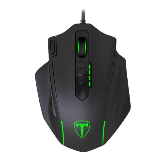 Picture of T-Dagger Major 8000DPI 10 Button|180cm Cable|Ergo-Design|RGB Backlit Gaming Mouse - Black/Green