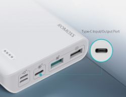 Picture of Romoss Sense6+ 20000mAh QC Type-C Power Bank - White