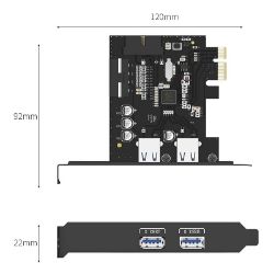 Picture of ORICO 2 Port USB3.0 PCI-e Expansion Card