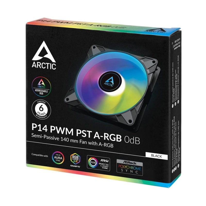 Picture of ARCTIC P14 PWM PST - 14cm ARGB 0dB (Black)